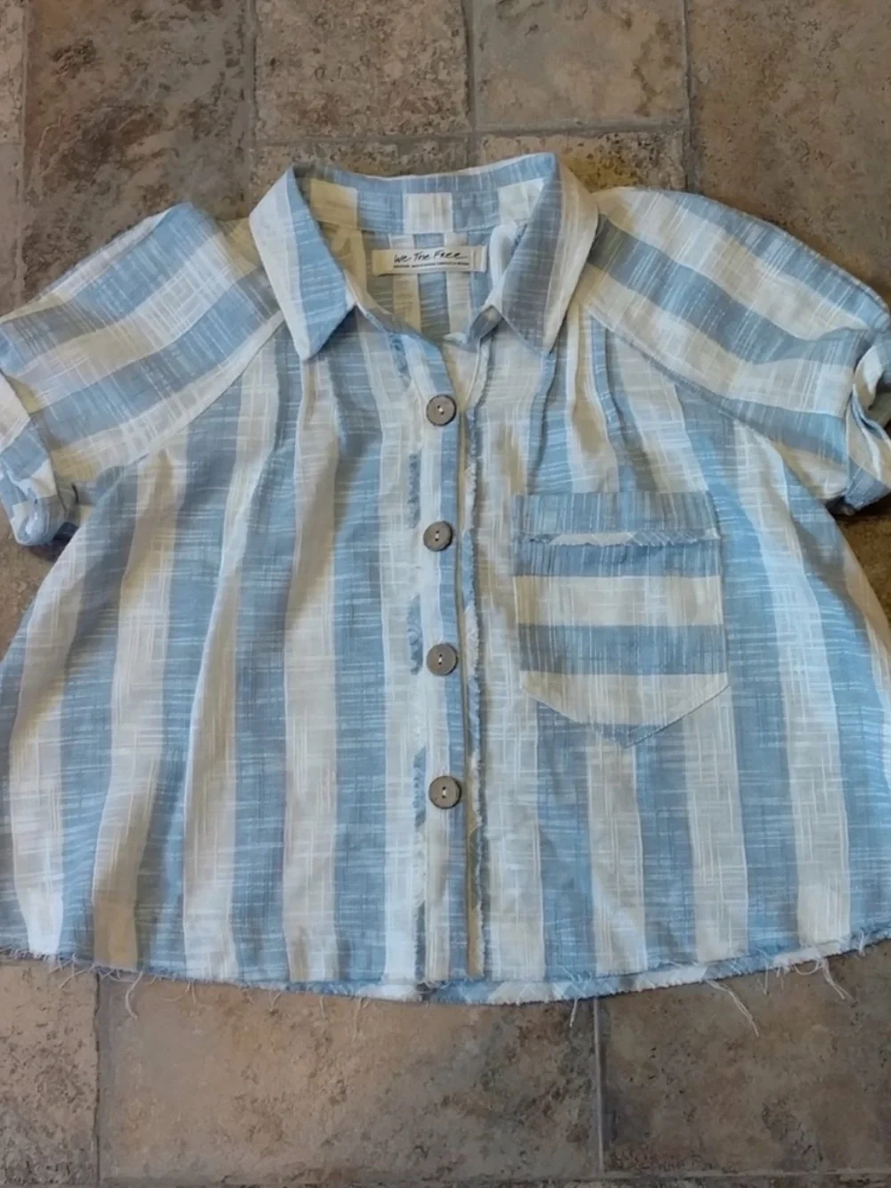 Free People We The Free Away at Sea stripe top size medium